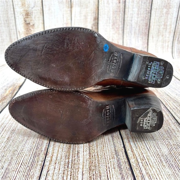 BED STU Amanda II Women's Size 7.5 Pecan Rustic Oxidized Western‎ Ankle Booties - Picture 9 of 10